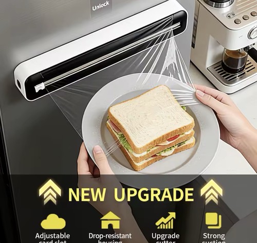 Wrap dispenser with cutter - dispenser,
